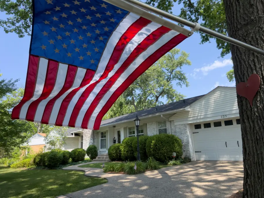 East St Louis Home with flag w900