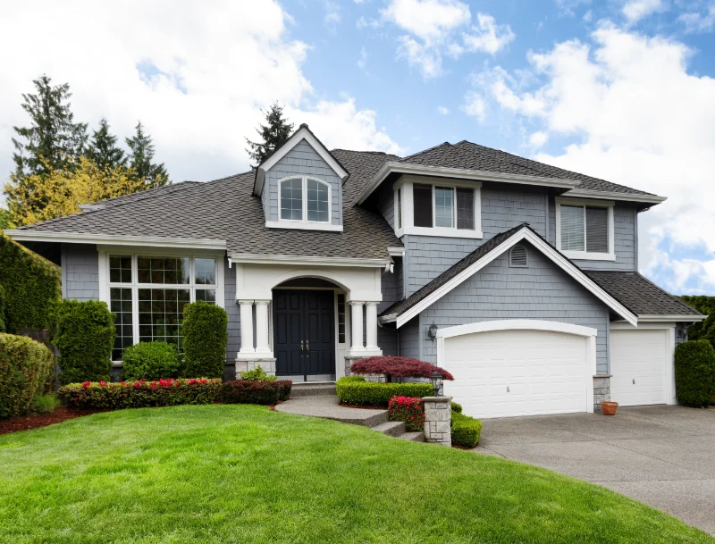 Home and healthy front yard